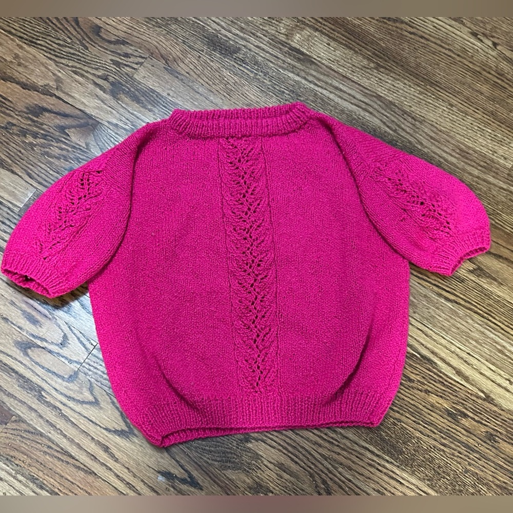 Vintage Handmade knitted short sleeve sweater